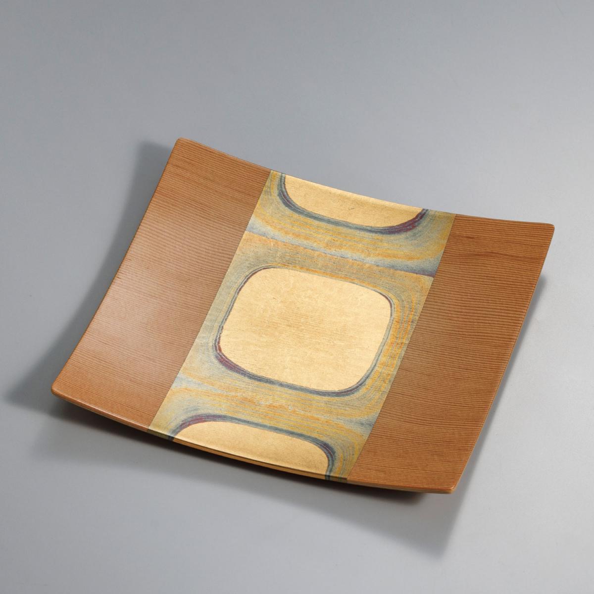 古代箔　木製スクエアプレート(M)