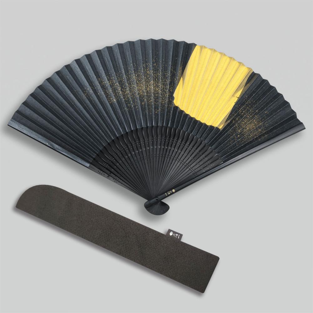 金沢箔扇子 袋セット 箔美 月夜 tsukiyo | プレゼント 長寿祝 お中元