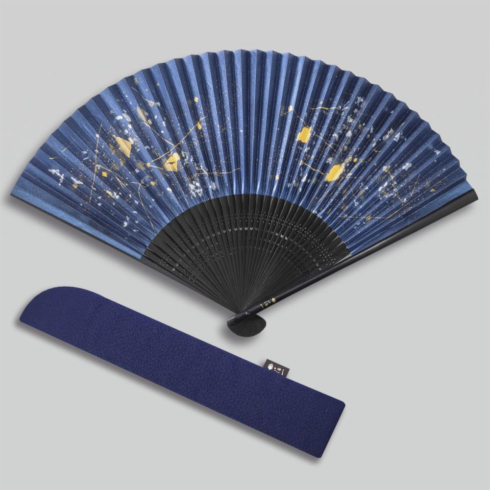 金沢箔扇子 袋セット ちらし美 銀河 ginga | プレゼント ギフト お中元