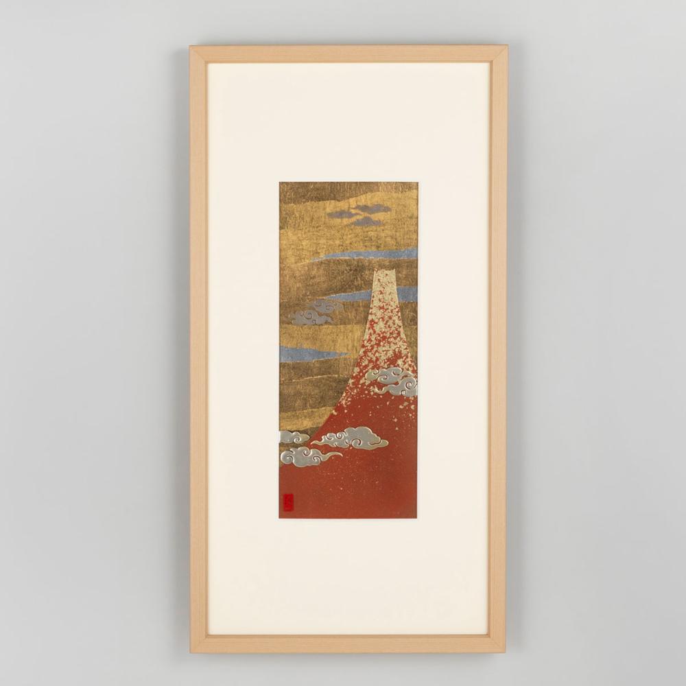 福福箔　額　赤富士