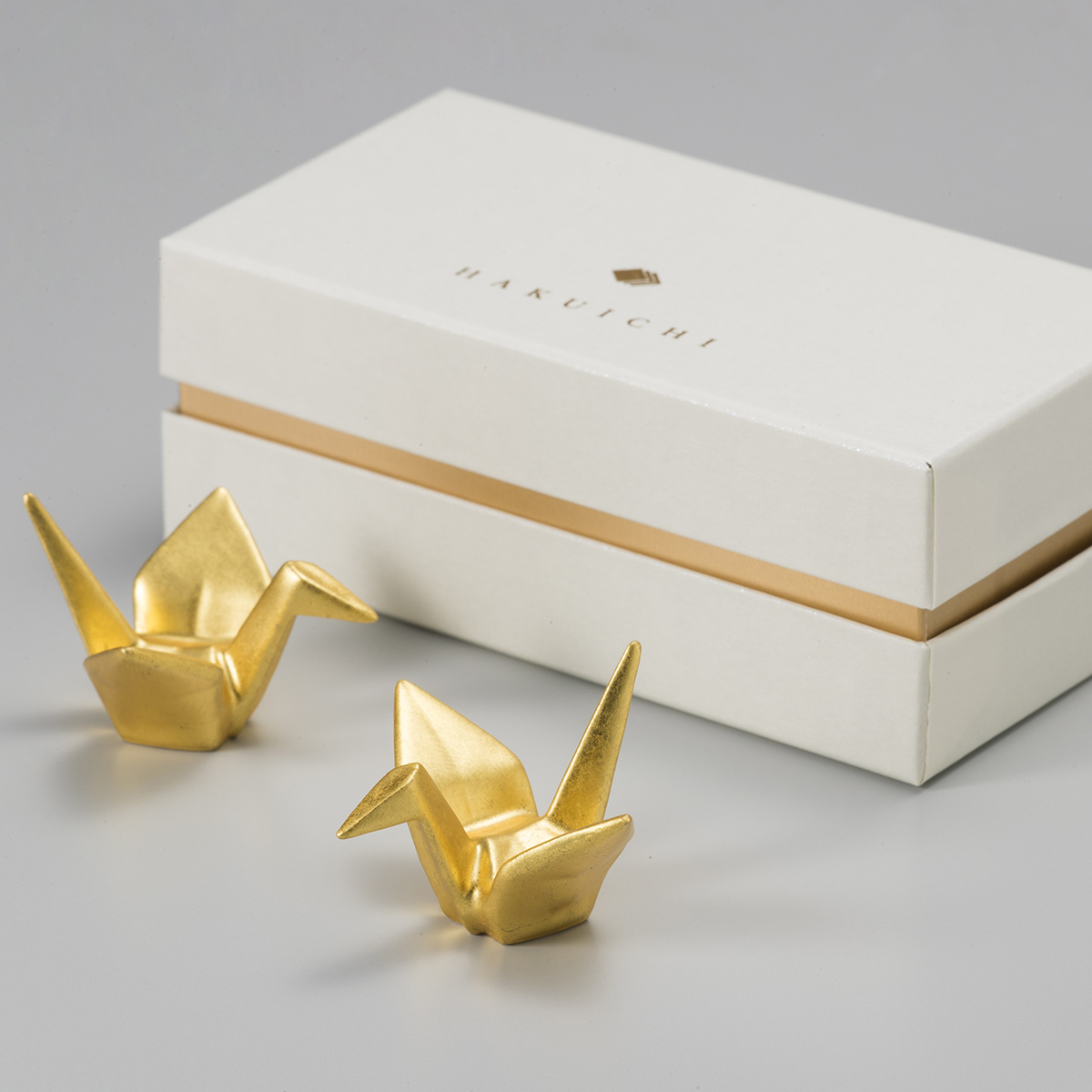 【日経MJに掲載されました】吉祥　金の鶴箸置き(2個) | プレゼント 長寿祝い