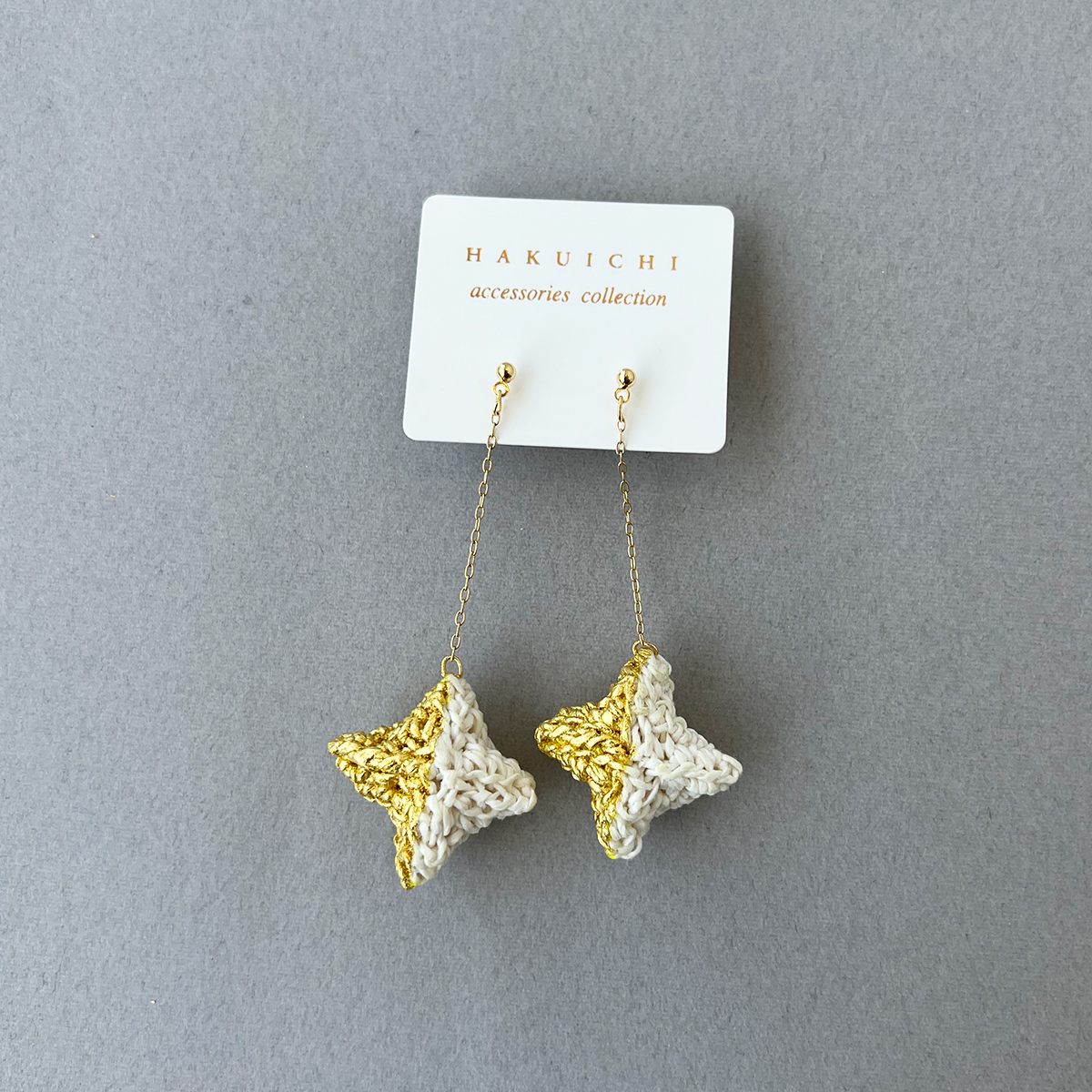 箔和紙　ひし　バイカラー　イヤリング/ピアス