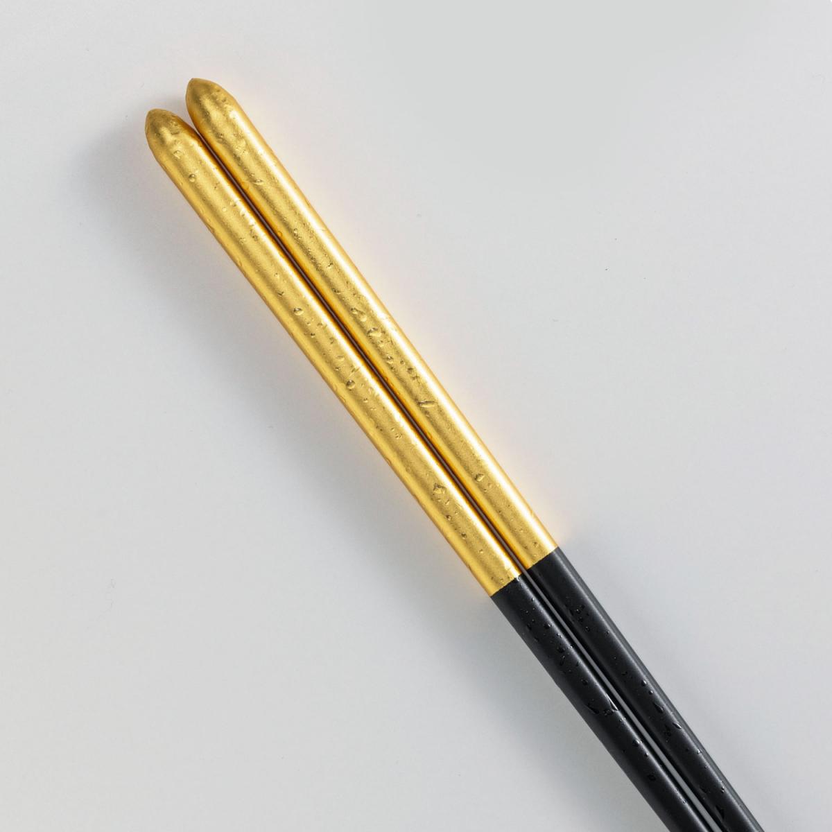 金の箸　銀の箸　しずく(黒)