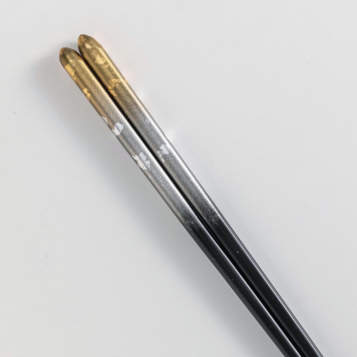金の箸　銀の箸　霞流し(金銀・黒)