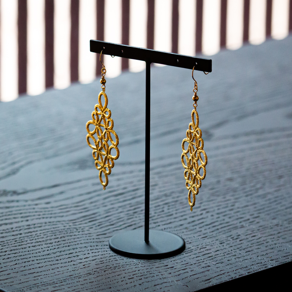 《しつらえ》 ピアス　フラジオレット大　金箔
