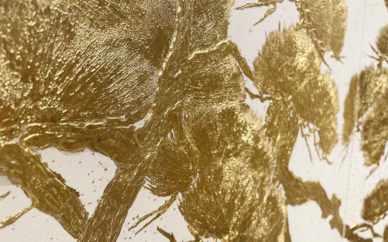 本金箔　盛上箔絵